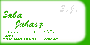 saba juhasz business card